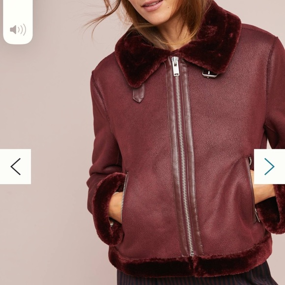 Anthropologie Faux Suede Moto Jacket - Picture 2 of 13